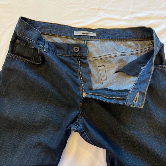 Mavi Mike Bootcut Low Rise Dark Wash Relaxed Denim Jeans Size 34 x 32 EUC - Picture 11 of 16